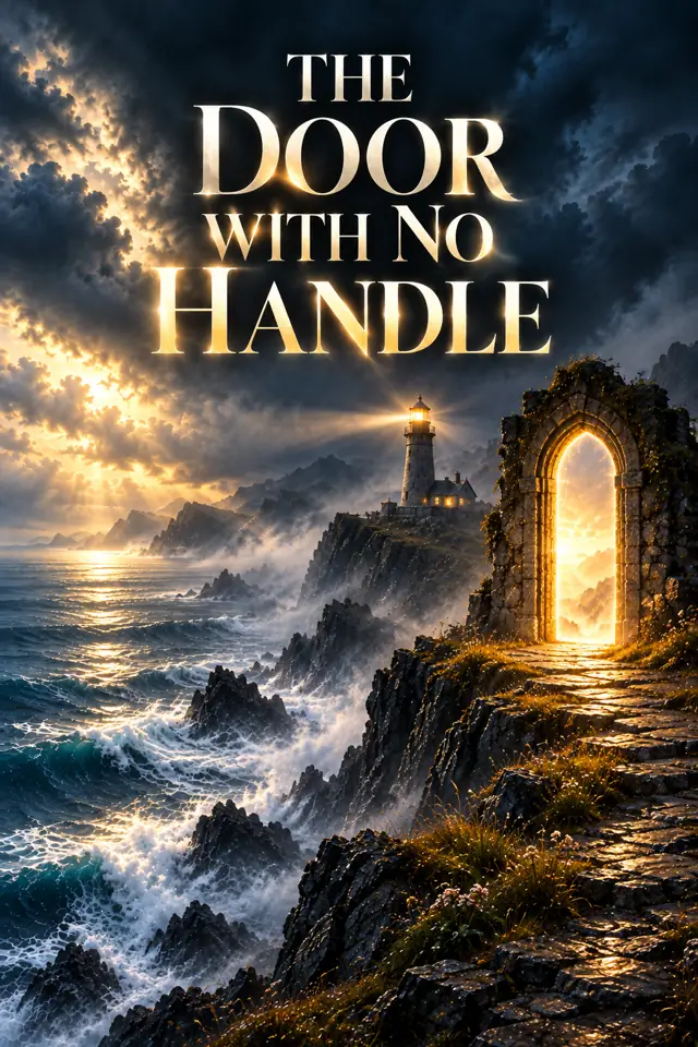 Cover artwork concept titled The Door With No Handle